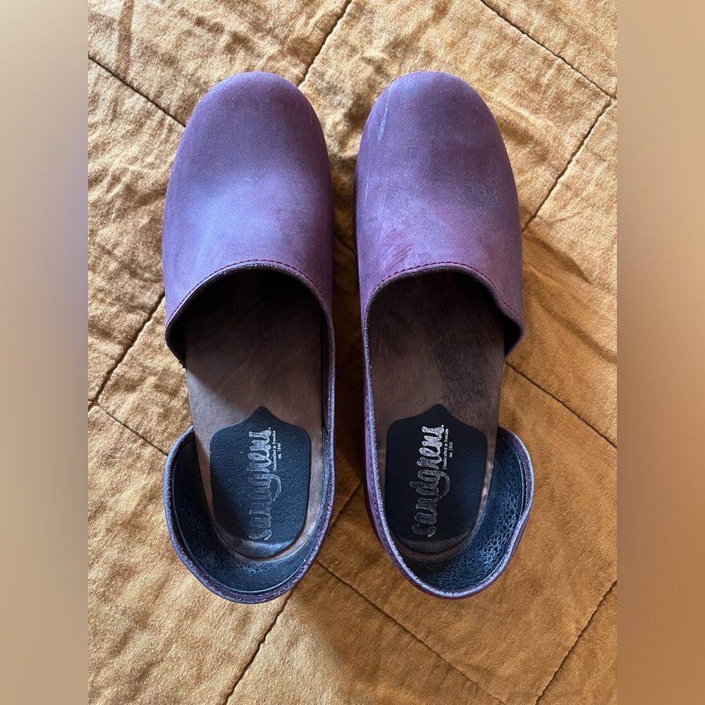 Sandgrens Brett Low Clog, 38, Plum